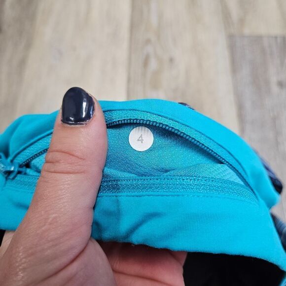 Lululemon Pace Rival Crop Space Dye Twist Naval Blue Peacock Womens 4 Athliesure - Picture 10 of 14